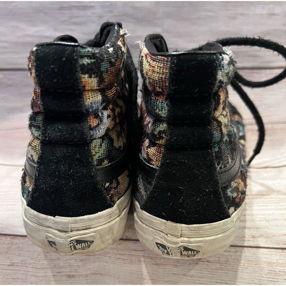 Vans Sk8 Hi Suede/Canvas Paisley Colorblock Sneakers Women's Size 6.5 Mens 5 - Picture 4 of 7